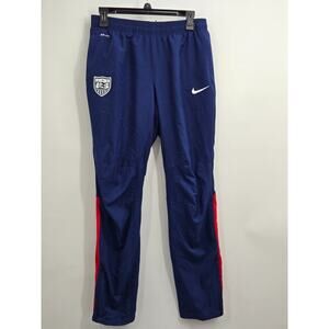 NIKE US USA National Team Auth Navy Blue Soccer Track Wind Pants Womens M DriFit